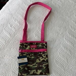 Simply Southern Olive Camo Crossbody with Hot Pink Trim